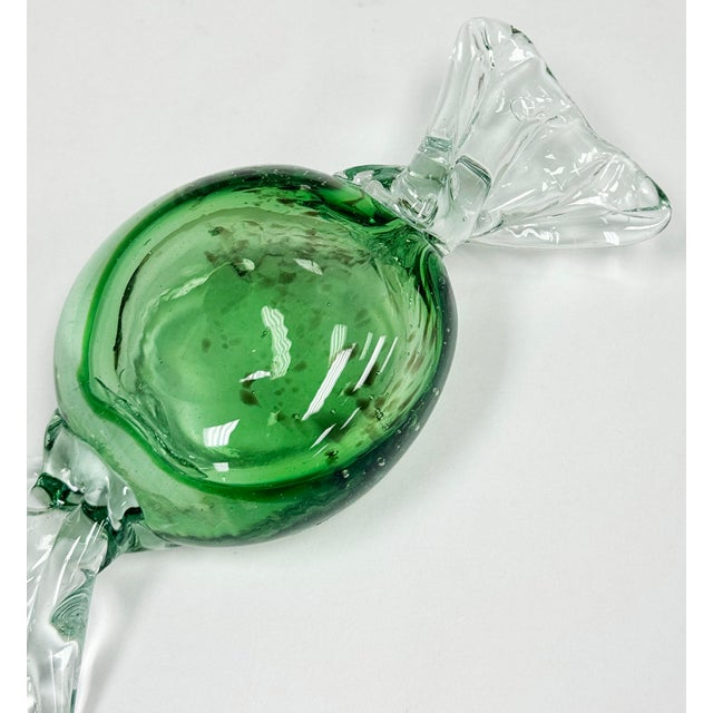Mid 20th Century Oversized Vintage Murano Style Glass Wrap Candy For Sale - Image 5 of 5