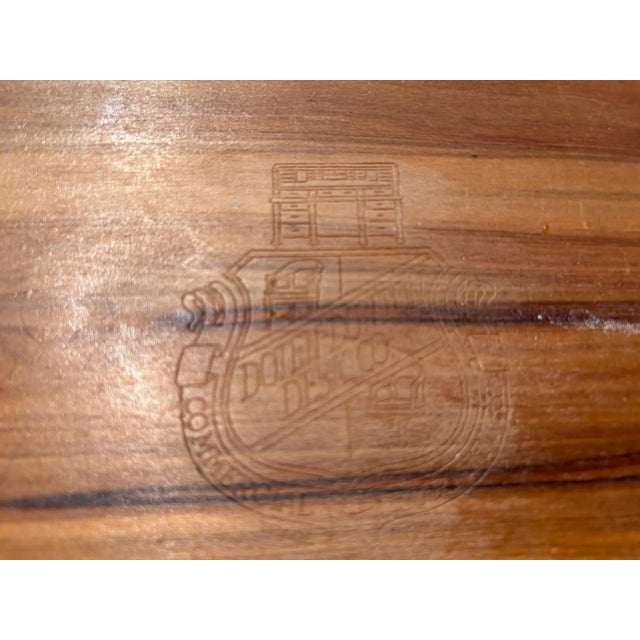 Traditional Doten Dunton 6 Ft. 1920s Executive 2 Drawer Desk Labelled For Sale - Image 3 of 6