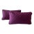 Pair of Purple Vintage Fabric Lumbar Pillow Covers For Sale