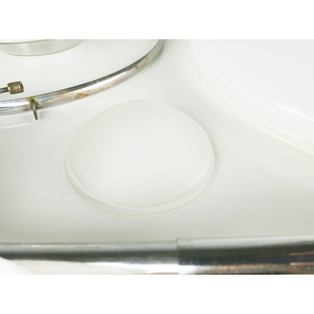 Chrome-Plated and Opaline Glass Pendant Lamp by Otto Müller for Megaphos, 1930s For Sale - Image 15 of 18