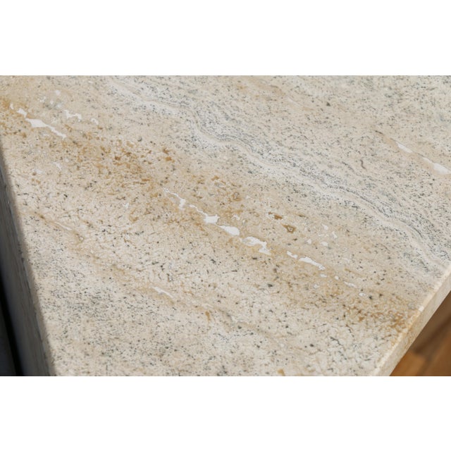 1970s Italian Travertine Triangular Two-Piece Coffee Table For Sale - Image 18 of 18