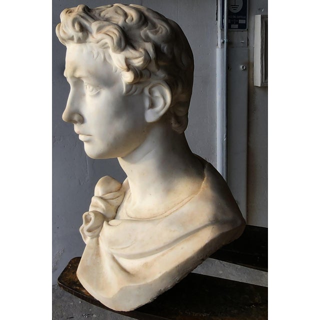 Bust of Giuliano de Medici, 19th Century, Carrara Marble For Sale - Image 5 of 8