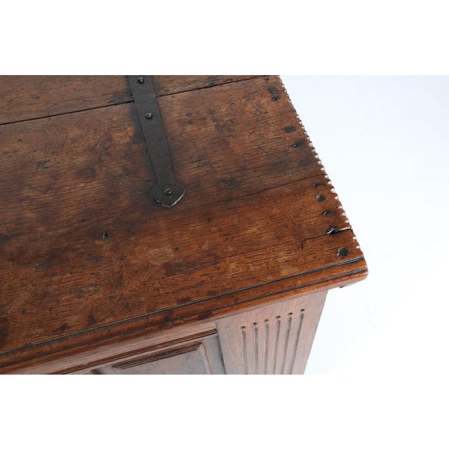 Wood Antique William III Oak Trunk, 1700 For Sale - Image 7 of 14