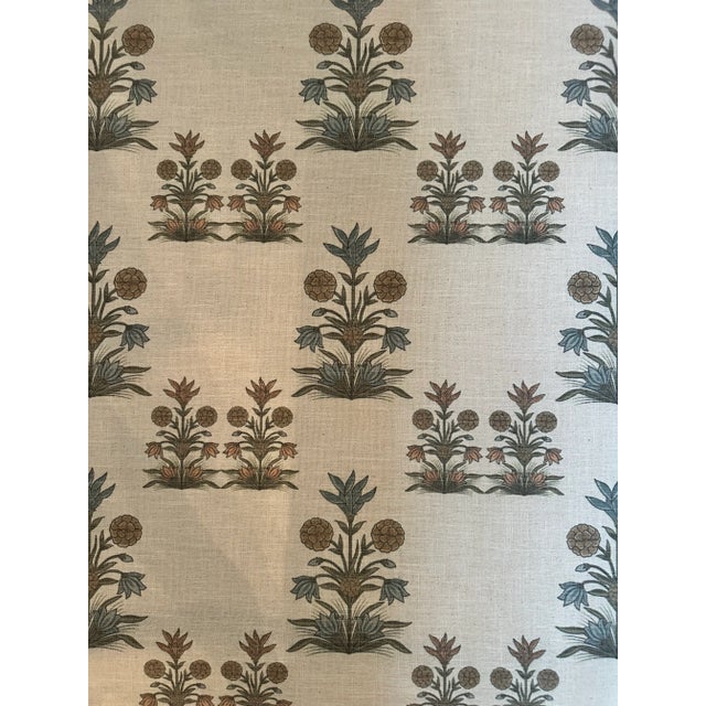 2020s Wellesley Hall Linen Fabric Margaret Poppy 4 Yards For Sale - Image 5 of 7