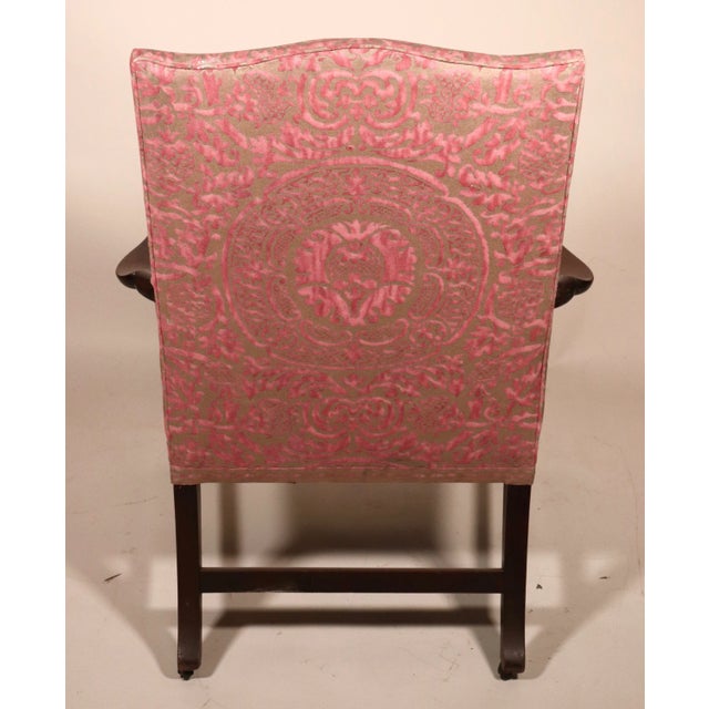 Circa 1830 George III Fortuny Upholstered Gainsborough Mahogany Armchair For Sale - Image 4 of 13