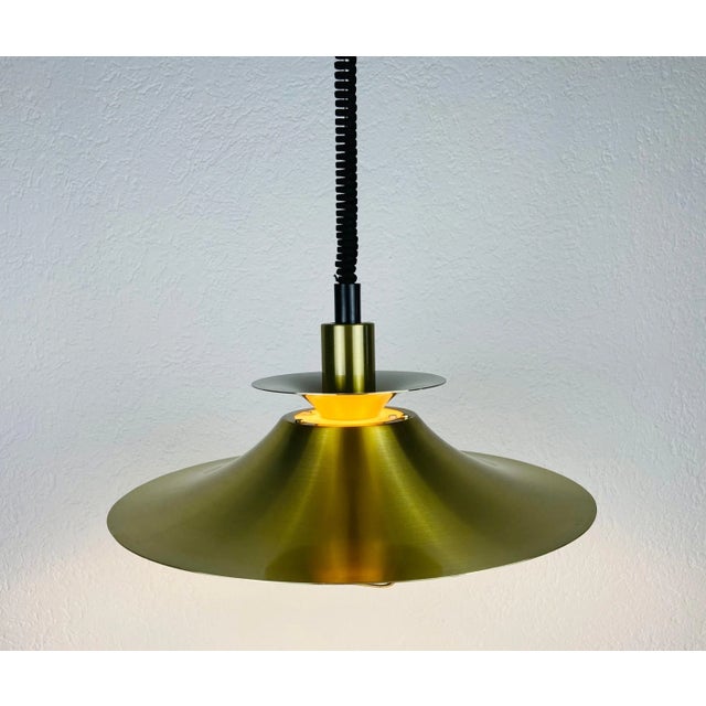Danish Brass and Metal Pendant Lamp, 1960s For Sale - Image 9 of 13