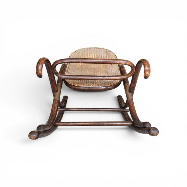 Bentwood and Cane Model 7001 Ottoman by Michael Thonet, 1930s For Sale - Image 9 of 14