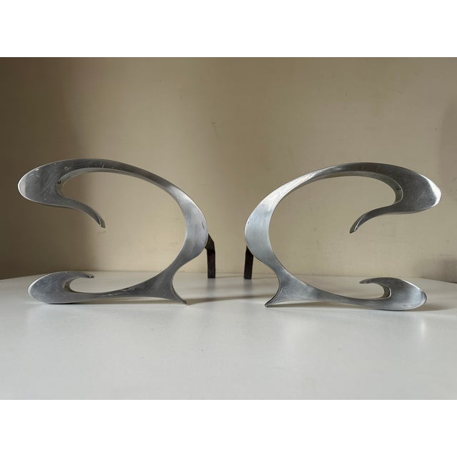 Andirons by Jean Paul, 1970s, Set of 2 For Sale - Image 16 of 18
