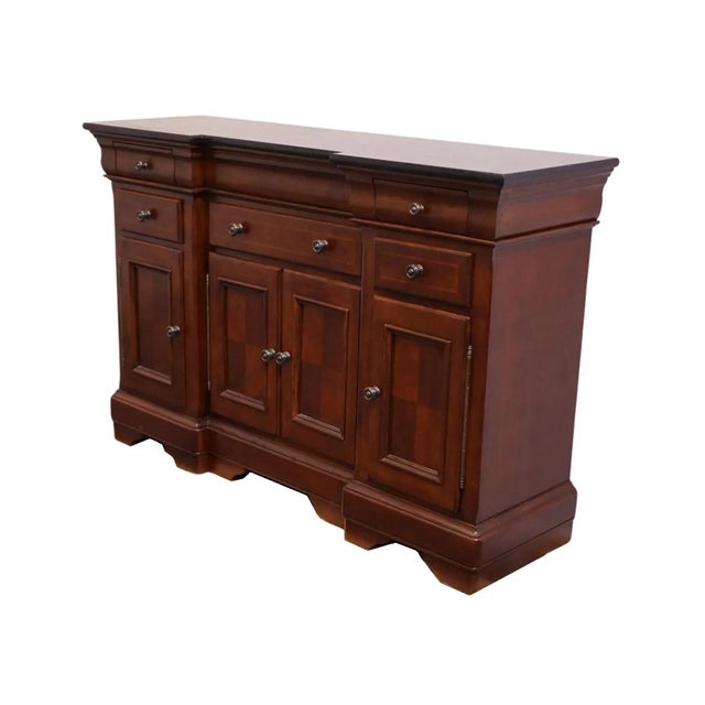 Universal Furniture Universal Furniture Cherry Contemporary Traditional Style 62" Buffet Sideboard W. Granite Top 461679 For Sale - Image 4 of 13