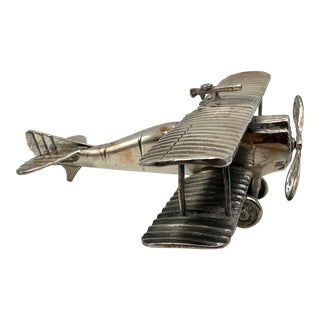 Sterling Silver Model Ww1 Airplane Ansaldo Balilla For Sale