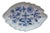 Antique German Meissen Blue Onion Scalloped Leaf Serving Plate Platter Dish 10" For Sale