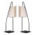 Pair of Adjustable Italiana Luce Black Rod Table Lamps For Sale