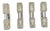 Glass and Chrome-Plated Steel Wall Lamps from Targetti, 1970s, Set of 4 For Sale