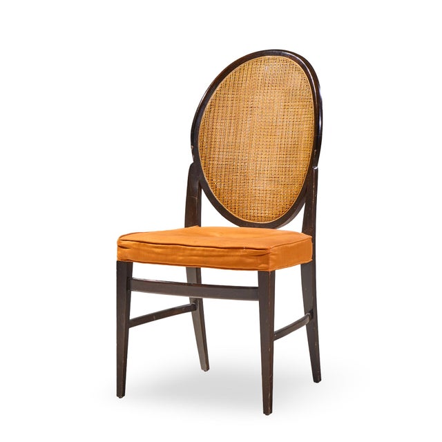 Paul McCobb for Calvin Furniture Mid Century Double Cane and Mahogany Dining Chairs - Set of 6 For Sale In Chicago - Image 6 of 18