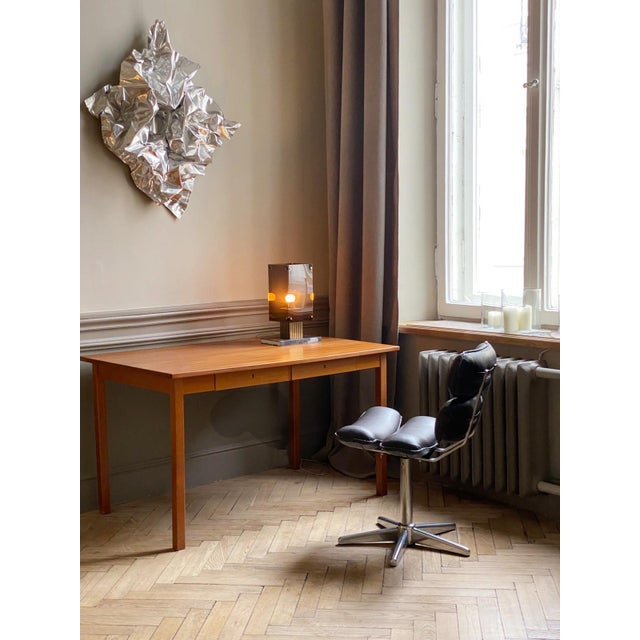 Brown Minimal Vintage Worktable or Desk For Sale - Image 8 of 8