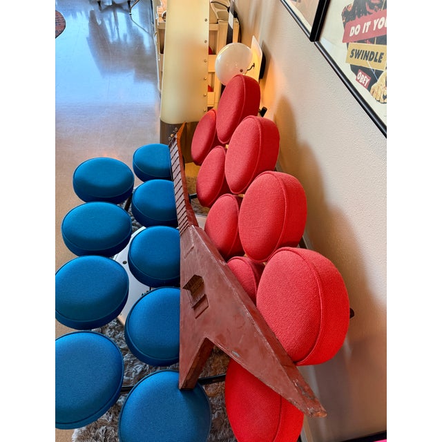 1970s Custom Oversized Metal Flying v Guitar Abstract Steel Sculpture Art For Sale - Image 17 of 18