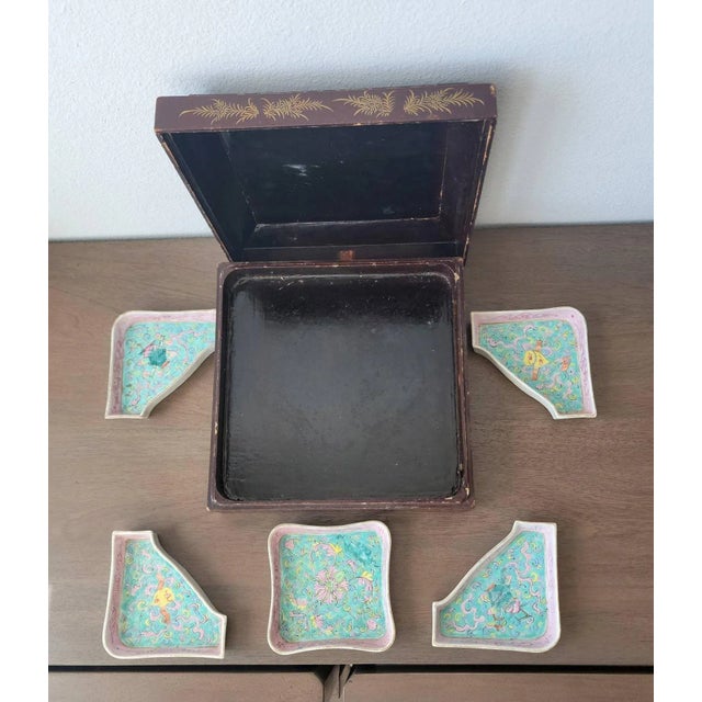 Early 20th Century Antique Chinese Famille Rose Porcelain Sweetmeat Dishes For Sale - Image 5 of 11