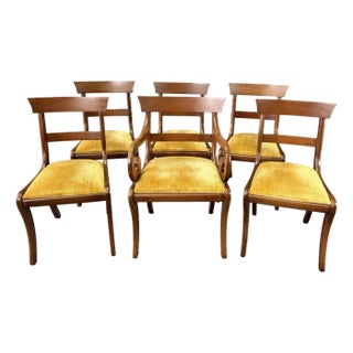 Set of 6 Vintage Solid Mahogany Dining Chairs Attributed to Craftique For Sale