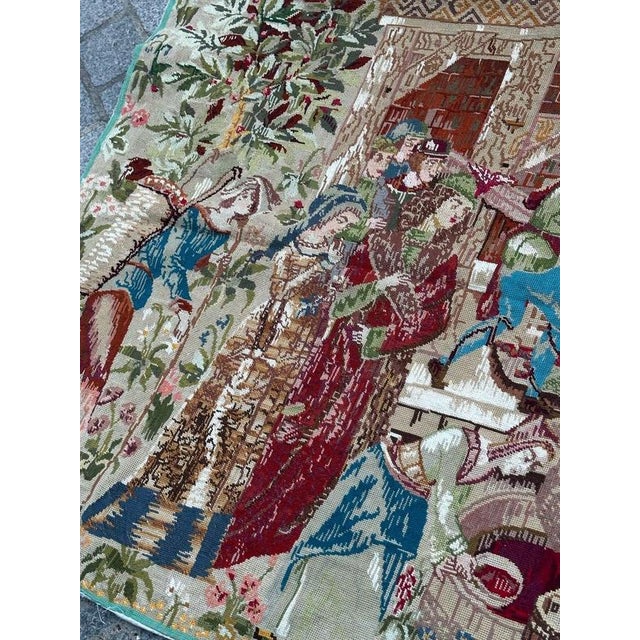 Vintage French Needlepoint Tapestry, 1970s For Sale - Image 18 of 18
