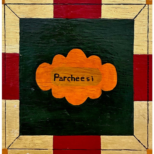 On offer is a handmade Parcheesi game board signed on the back by Alice Muckelston, whose love of the game is expressed in...