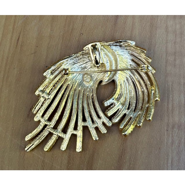 1950s-60s Premier Designs Gold-Tone Wheat Bundle Brooch For Sale - Image 6 of 6