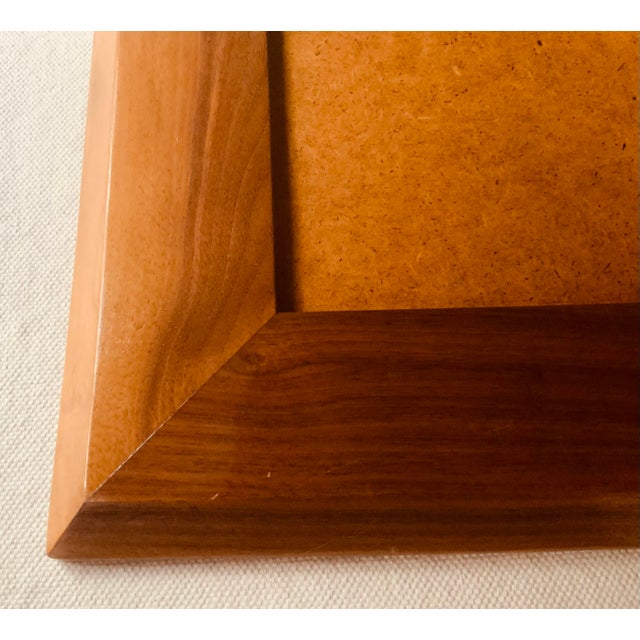 White Aida Whedon Mid-Century Modern Porcelain & Cherry Wood Decorative Tray - Butterflies & Botanical Design For Sale - Image 8 of 15