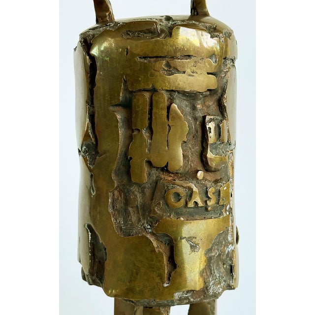 Metal Thomas McClure Brutalist Mid-Century Abstract Bronze Sculpture For Sale - Image 7 of 9