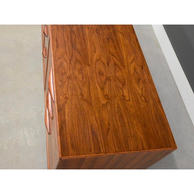 1960s Refinished 66” Lane Perception Walnut Dresser For Sale In Boston - Image 6 of 10