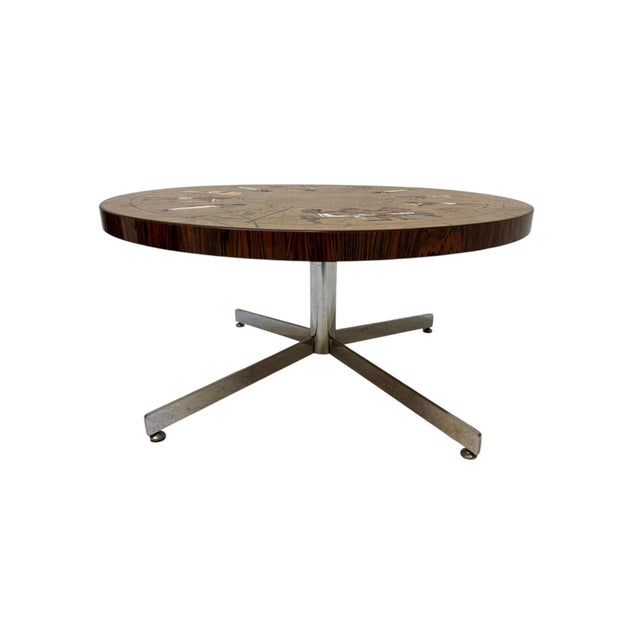Mid-Century Modern Coffee Table with Tiles from De Nisco, 1970s For Sale - Image 4 of 12