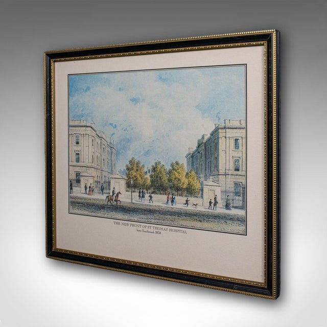 Victorian Antique Hospital Picture, St Thomas' London, Engraving, Art, Medical, Victorian For Sale - Image 3 of 9