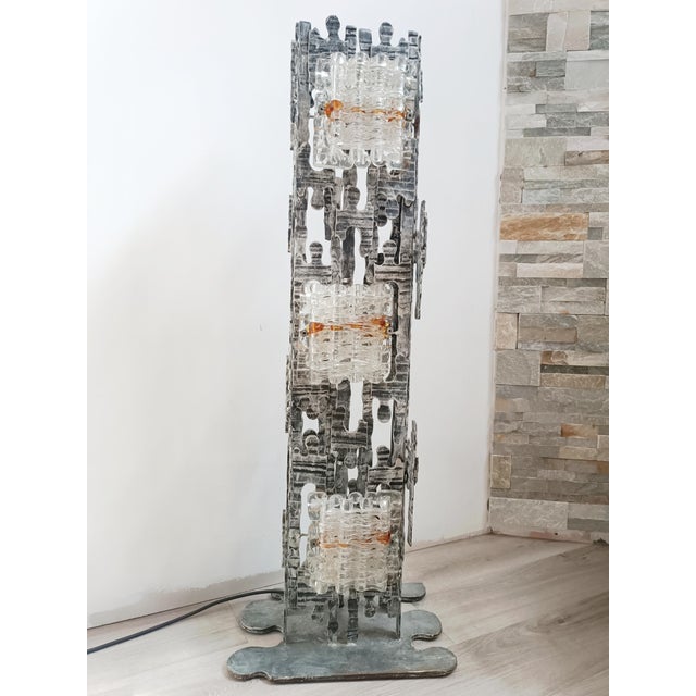 Brutalist Floor Lamp attributed to Albano Poli for Poliarte, 1970s For Sale - Image 14 of 14