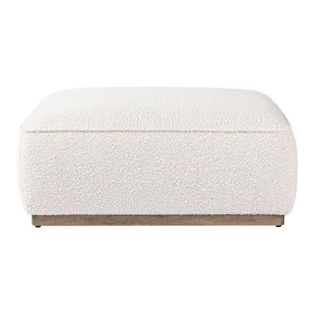 Four Hands Sinclair Square Ottoman - Knoll Natural 36" | Chairish