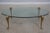 Age: Approx: 30 Years Old Details: Heavy Solid Brass Legs Beveled Glass High Quality Construction Hollywood Regency Style...