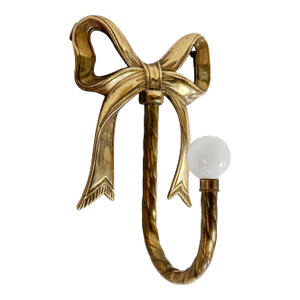 Vintage Brass Bow Wall Hook