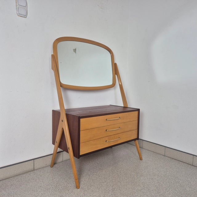 Mid-Century Teak and Beech Dressing Table from Orsta Bruk, Denmark, 1960s For Sale - Image 13 of 13