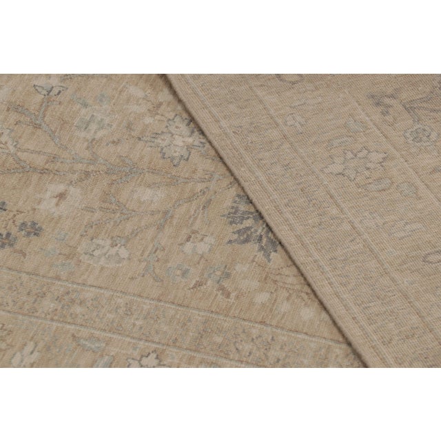 Beige Rug & Kilim’s Oushak-Inspired Rug, Creamy Beige With Blue Floral Patterns For Sale - Image 8 of 10
