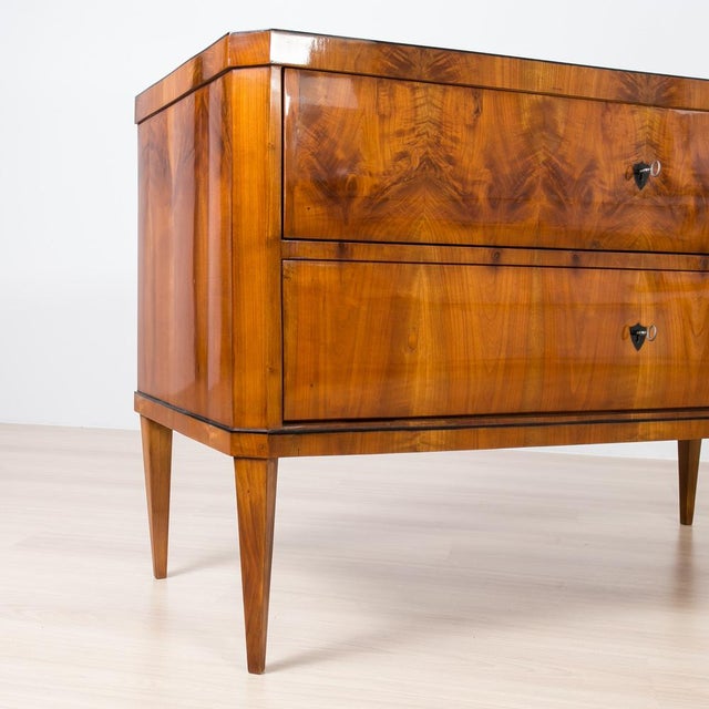 Antique German Biedermeier Commode in Cherrywood, 1830s For Sale - Image 12 of 14