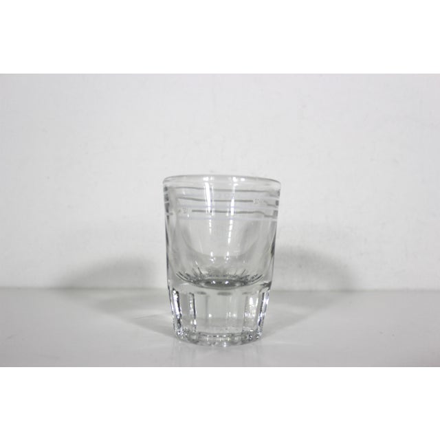 Glass Vintage Libbey Glass Jigger White Lines Bar Measure 1 1/2 Ounce Oz Measuring Cup Shot Bar Cart Styling, Cocktail Alcohol Heavy Bottom Fluted For Sale - Image 7 of 11