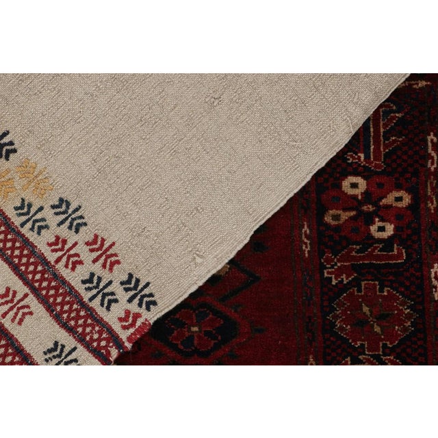 Textile Antique Russian Tribal Bag and Textile in Beige and Burgundy, From Rug & Kilim For Sale - Image 7 of 7