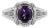 .925 Sterling Silver Prong Set Natural Oval Shape 9X7 MM Purple Amethyst Solitaire and Diamond Accent Ring (I-J Color, I1-I2 Clarity) - Ring - Size 9 For Sale