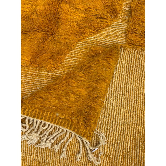 Golden Ochre Moroccan Mrirt Rug For Sale - Image 9 of 10