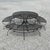 Black Mid 20th Century Woodard Round Patio Table with Three Benches, Attributed For Sale - Image 8 of 11