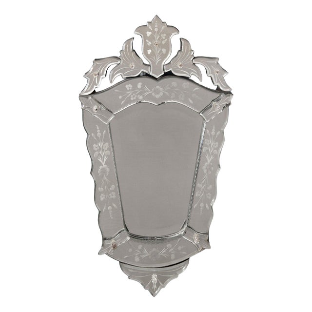 20th Century Crested Venetian Mirror For Sale