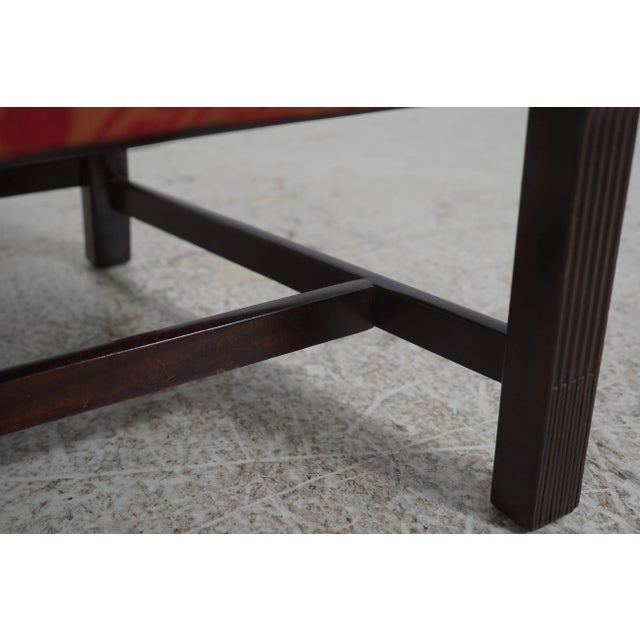 1990s Stickley Colonial Williamsburg Chippendale Style Wing Back Easy Chair For Sale - Image 14 of 18