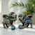This antique pair of Chinese enamel Foo Dogs, also known as Temple Lions or Guardian Lions, is a fine example of...