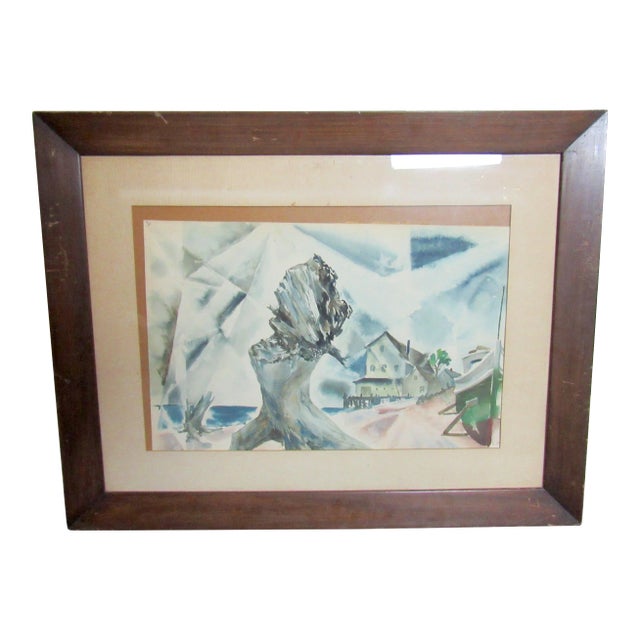 Framed Watercolor Painting For Sale