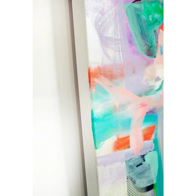 Abstract "Feeling Fine" Contemporary Abstract Expressionist Mixed-Media Painting by Sara Abbott For Sale - Image 3 of 5