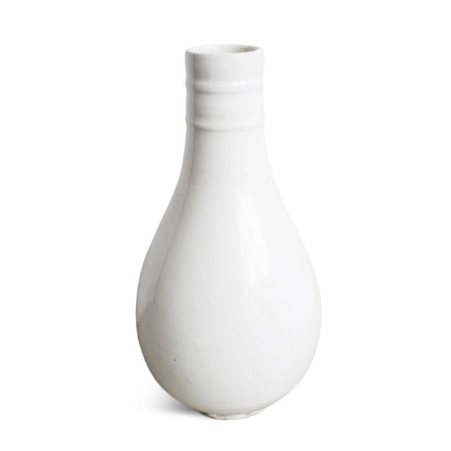 Farmhouse old world style vintage hand thrown white milk ceramic vase. Each slightly unique with handmade qualities,...