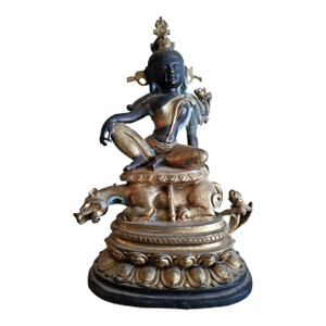 19th Century Nepalese Bronze Lokeshvara (Padmapani) on Chimera