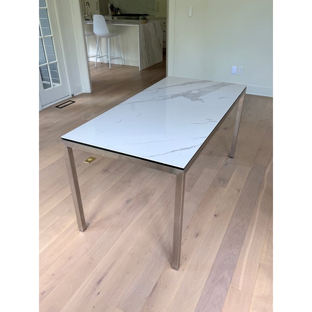 Room & Board White Ceramic Rand Dining Table For Sale In Washington DC - Image 6 of 11